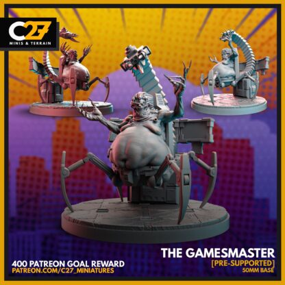 The Gamemaster de c27 collectibles avec sa base 65mm