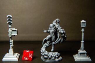 The Mighty Fishbowl de c27 collectibles avec sa base 35mm