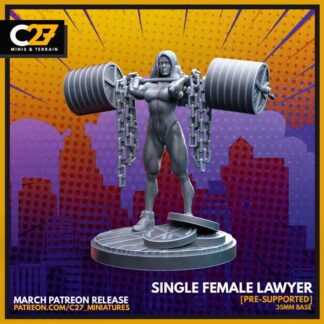 Single Female Lawyer de c27 avec base 50mm