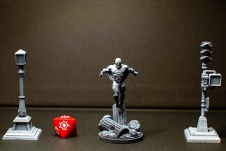 Black Bolt de c27 collectibles avec sa base 35mm