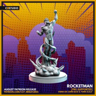 Rocket man de c27 collectibles avec sa base 35mm