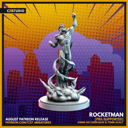 Rocket man de c27 collectibles avec sa base 35mm