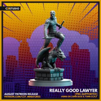 Really Good Lawyer de c27 collectibles avec sa base 35mm
