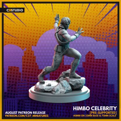 Himbo Celebrity aka Longshot de c27 collectibles avec sa base 35mm