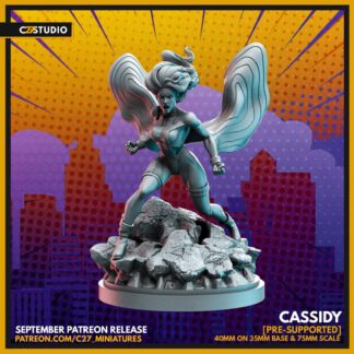 cassidy aka Siryn de c27 collectibles avec sa base 35mm