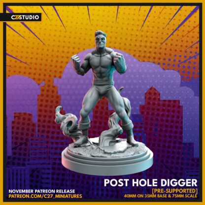 Post Hole Digger aka Pildriver de c27 avec base 35mm