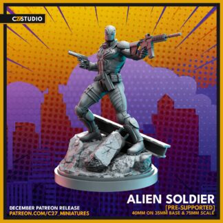 Alien Soldier aka Agent Venom de c27 avec base 35mm