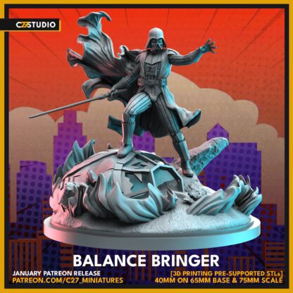 Balance Bringer aka Darth Vader de c27 avec base 65mm
