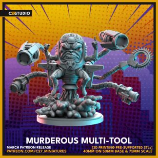 Murderous Multi Tool aka Modok de c27 collectibles avec sa base 65 mm