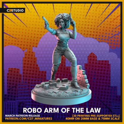 Robo arm of the law aka Misty Knight de c27 avec base 35mm