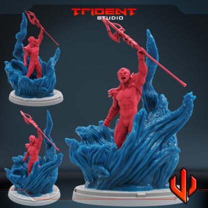 Namor phoenix force de Trident Studio avec sa base 35 mm