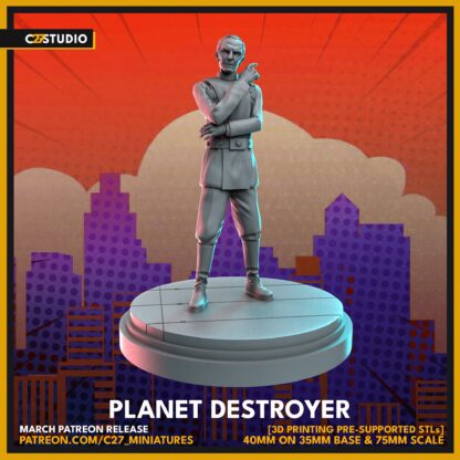 Planet Destroyer aka Grand Moff Tarkin de c27 avec base 40 mm