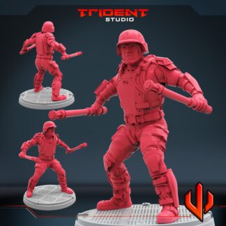 TVA Soldier de Trident Studio avec sa base 35mm (4 variantes)