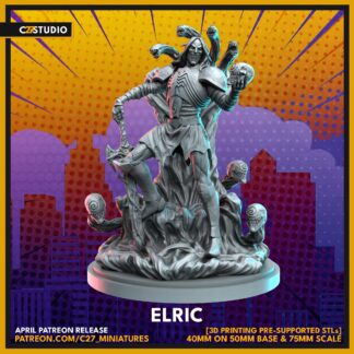 Elrik aka Knull de c27 collectibles avec sa base 50mm