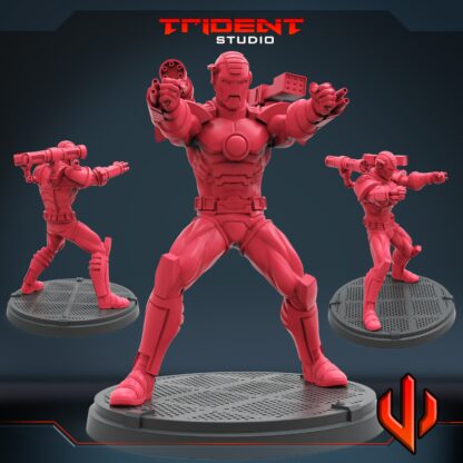 Warmachine de Trident Studio avec sa base 35mm