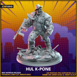 Hul k Pone aka Joe Fixit aka Hulk de c27 collectibles avec sa base 65 mm
