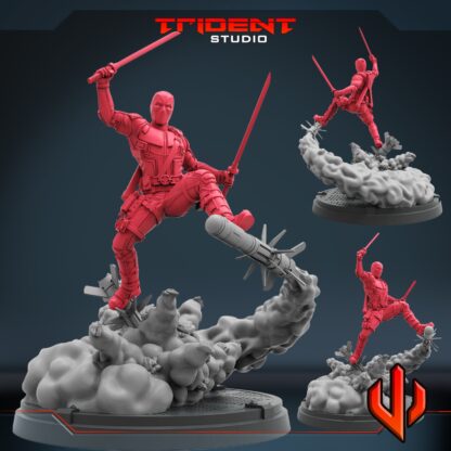 Deadpool de Trident Studio avec sa base 50 mm