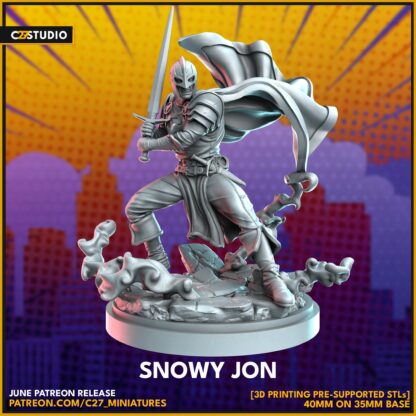 Snowy John aka Black Knight de c27 avec base 35mm