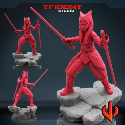 Padawan Ahsoka Tano de Trident Studio avec sa base 40mm