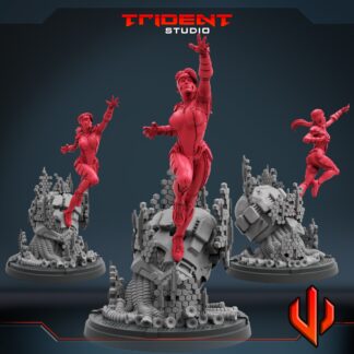 Jean Grey de Trident Studio avec sa base 35mm (3 variantes)