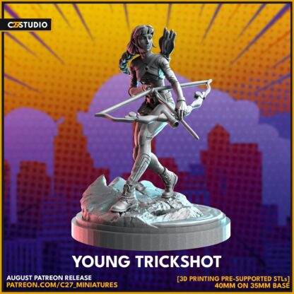 Young Trickshot aka Kate Bishop de c27 sur sa base 35mm