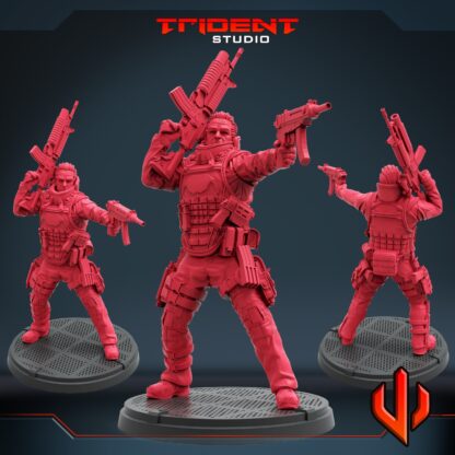 Punisher Warzone de Trident Studio avec sa base 35 mm (2 variantes)