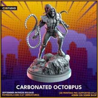 Carbonated Octopus aka Omega Red de c27 sur sa base 50mm