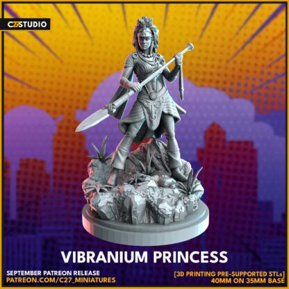 Vibranium Princess aka Shuri de c27 sur sa base 35mm