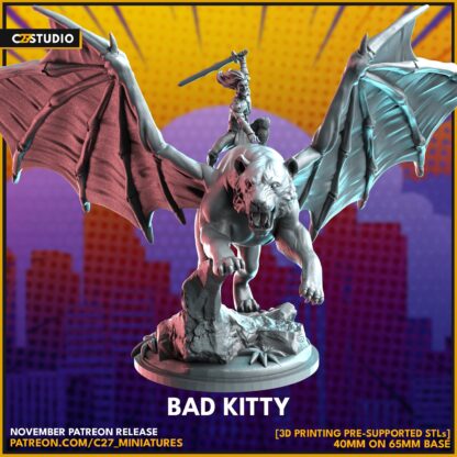 Bad Kitty aka Malekith de c27 sur sa base 65mm
