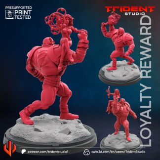 Polaris et Strong Guy Diorama de Trident Sudio avec base de 65 mm