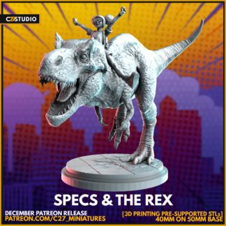 Moon Girl aka Specs the rex de c27 avec sa base 50mm