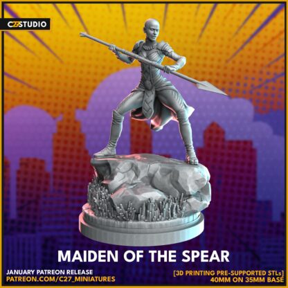 Okoye aka maiden of the spear de c27 avec sa base 35 mm