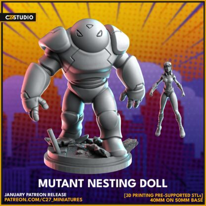 Armor aka Mutant nesting doll de c27 avec sa base 50mm