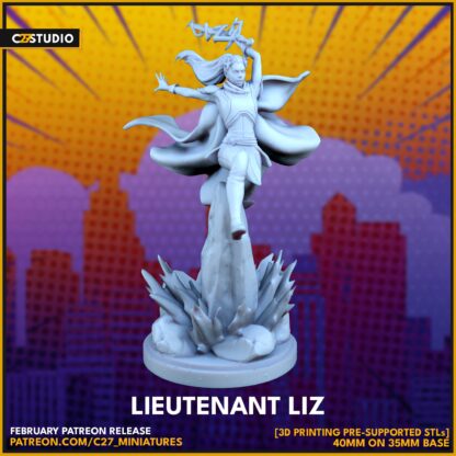 Captain Britain aka Lieutenant Liz or betsy braddock de c27 avec sa base 35 mm