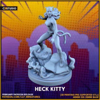 Hellcat aka Heck Kitty de c27 avec sa base 35 mm
