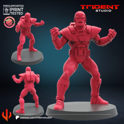 Iron Man Centurion de Trident Studio avec sa base 35mm