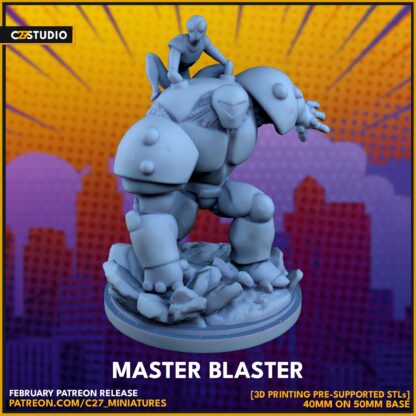 Warstar aka Master Blaster de c27 avec sa base 50 mm