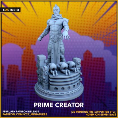 Prime Creator aka High Evolutionary de c27 avec sa base 65 mm