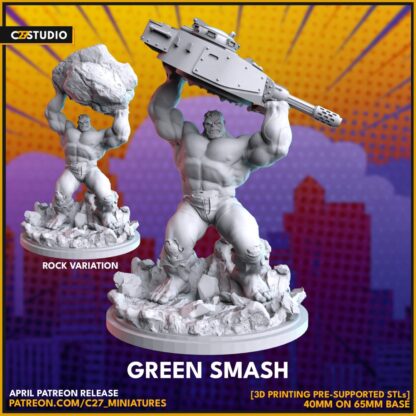 Hulk aka Green Smash de c27 avec sa base 65 mm