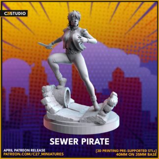 Callisto aka Sewer Pirate de c27 avec sa base 35 mm