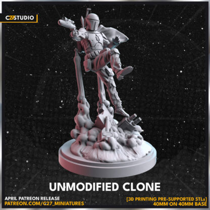 Bobba Fett aka Unmodified clone de c27 avec base 40mm