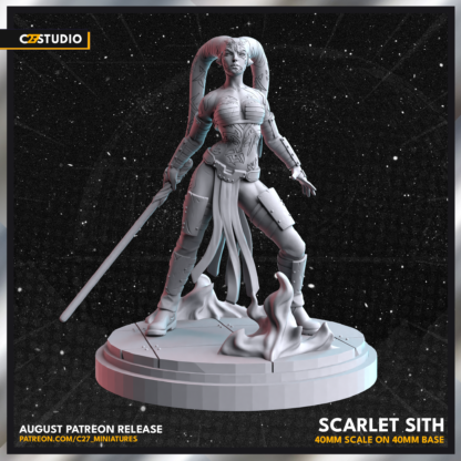 Darth Talon aka Scarlet Sith de c27 avec base 40 mm