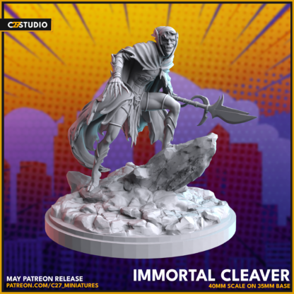 Corvus Glaive aka Immortal Cleaver de c27 sur sa base 50mm