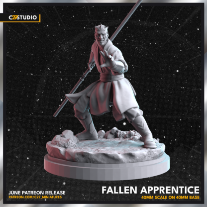 Darth Maul aka Fallen Apprentice de c27 avec base 40 mm