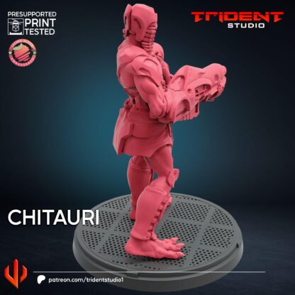 Chitauri army  de Trident Studio avec sa base 35mm (3 variantes)