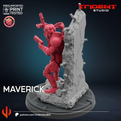 Maverick de Trident Studio avec sa base 50mm