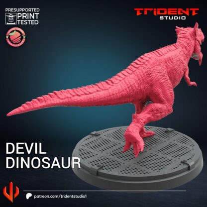 Devil Dinosaur de Trident Studio avec sa base 65mm