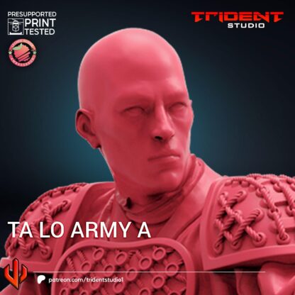 Ta Lo army  de Trident Studio avec sa base 35mm (3 variantes)