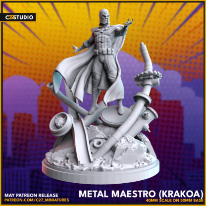 Magneto aka Metal Maestro de c27 avec base 50mm (2 variantes)