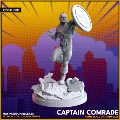 Red Gardian aka Captain Comrade de c27 avec base 35mm